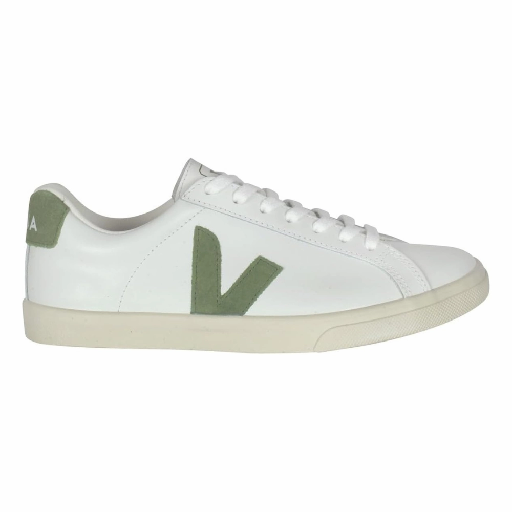 Veja Women's Esplar Logo Sneakers, Extra White/Kiwi Static Dissipation