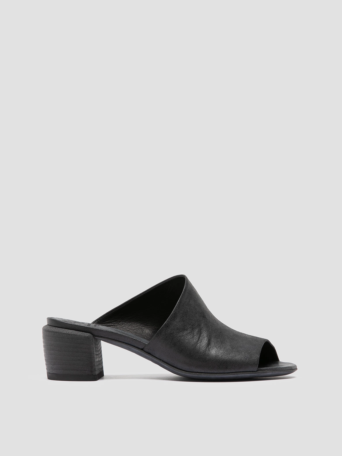 HADRY 008 - Black Leather Slide Sandals All-Purpose Footwear Summer essentials