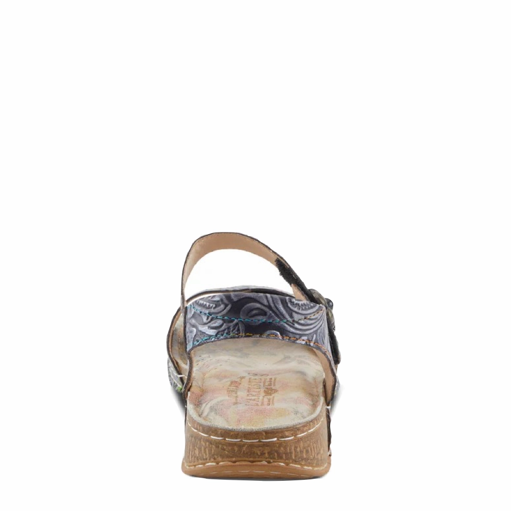 Spring Step Women's Popular Sandal in Black Multi Cushioned Good Grip