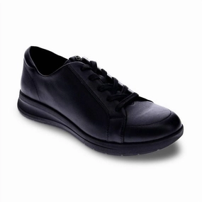 Women's Athens Lace Up Sneaker In Black Layered Cushioning System