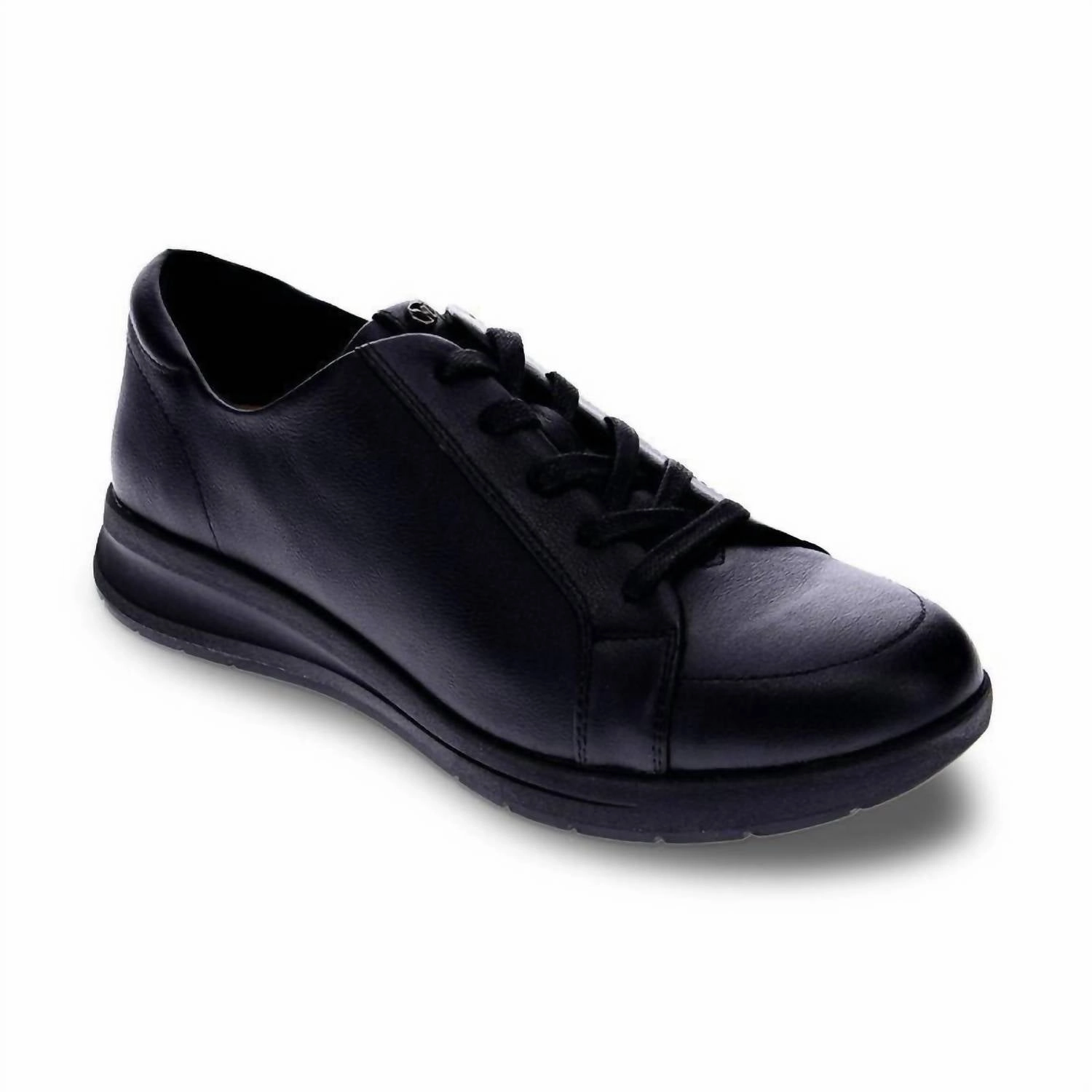 Women's Athens Lace Up Sneaker In Black Layered Cushioning System