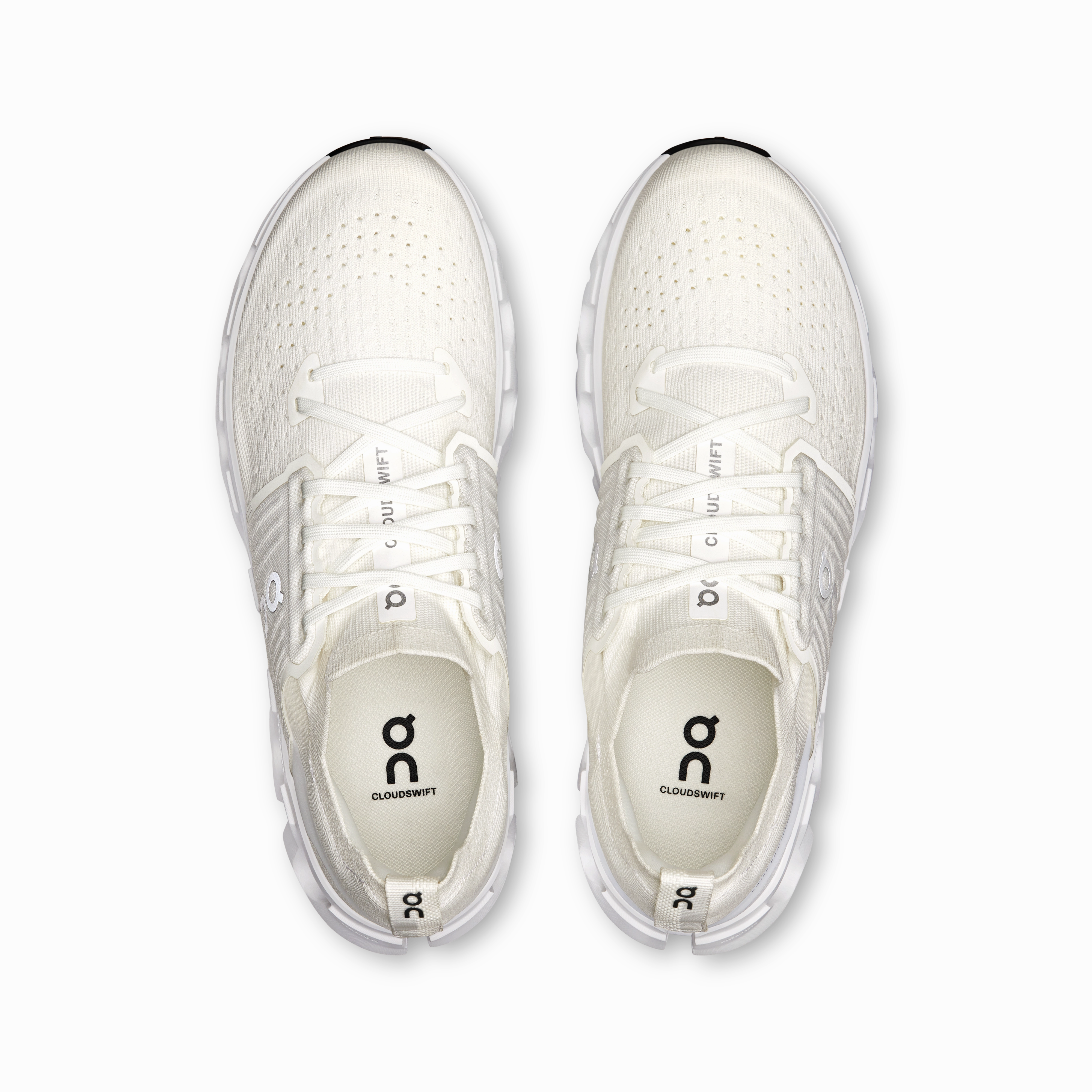 On Running Men's Cloudswift 4 Shoes - White / White Engineered Knit Upper