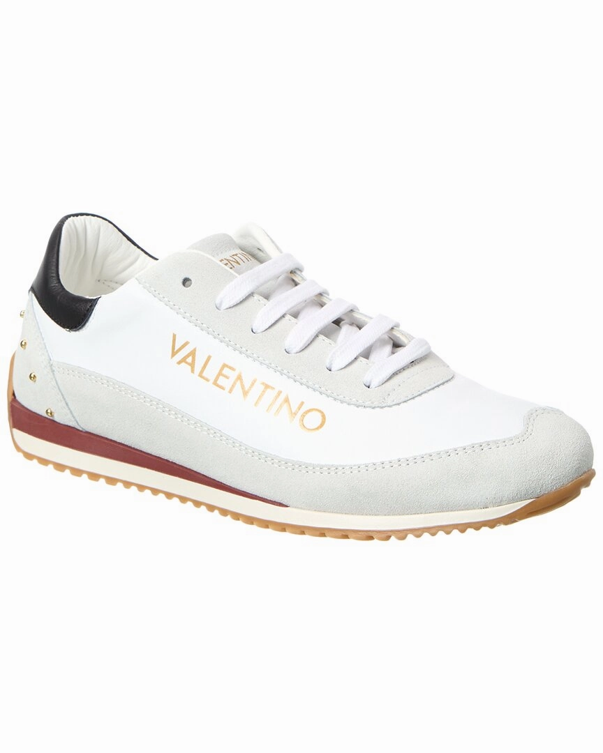 Valentino by Mario Valentino Vinny Leather & Suede Sneaker perforated panels Day Long Wear