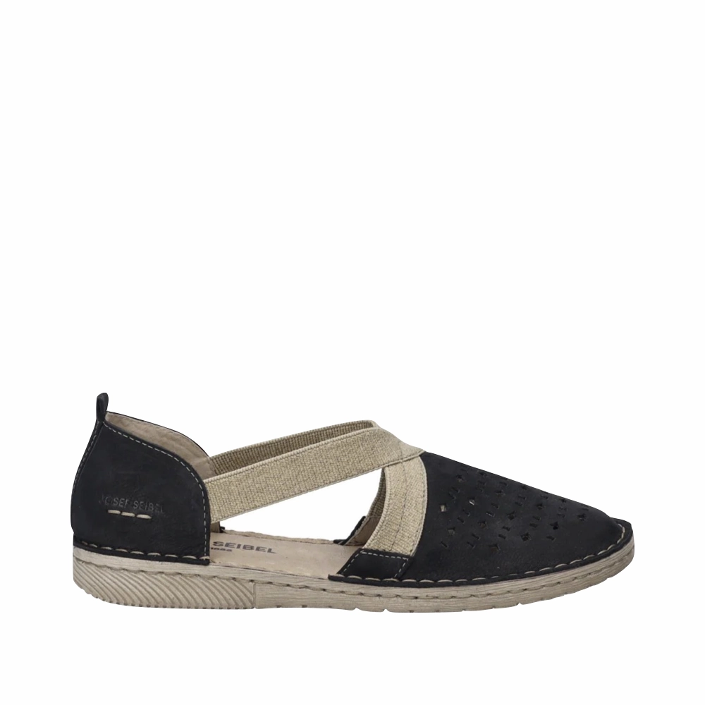 Pure Motion Josef Seibel Women's Sofie 44 Cross Strap Slip On in Black