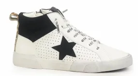 Arlo High Top In Black & White AntiOdorTreatment Glam traction