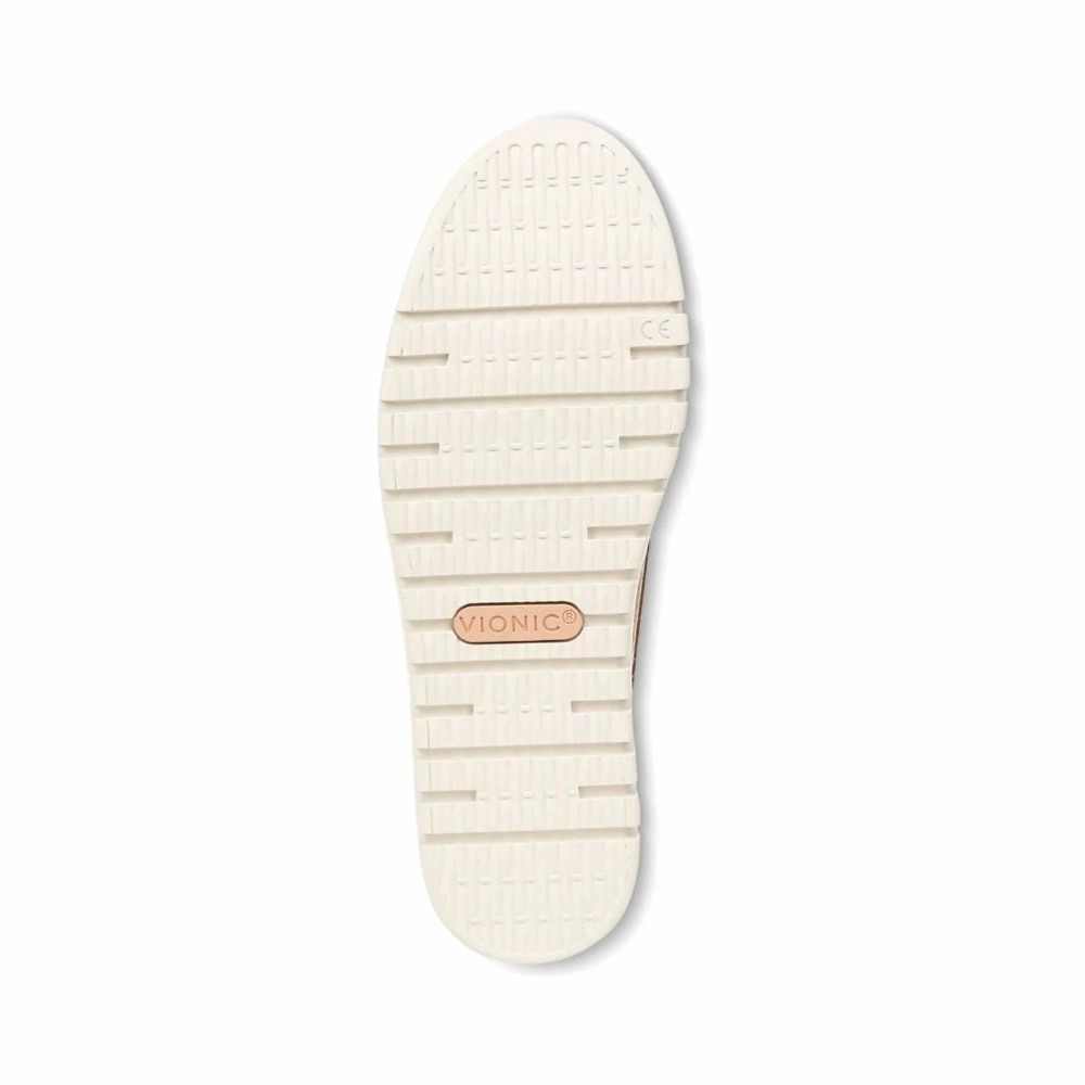 Evening Ready Vionic Women's Uptown Smooth Leather Loafer in Camel