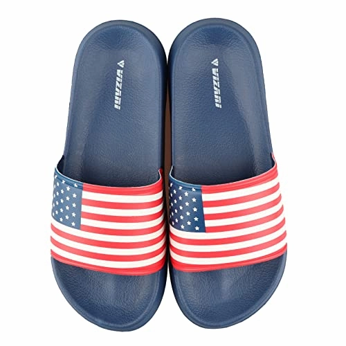 Vizari Men's 'USA SS' Soccer Slide Sandals For Adults and Teens Mesh - Upper