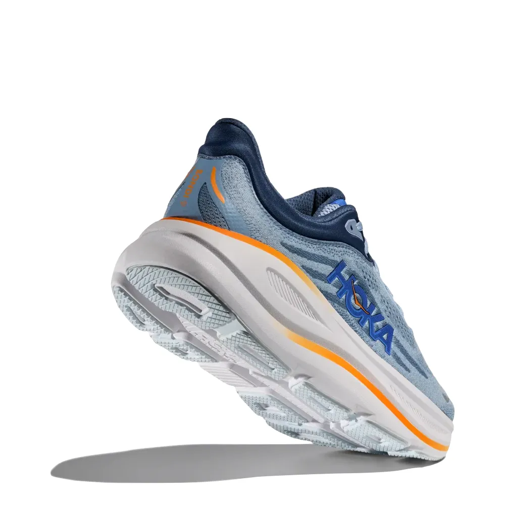 Hoka Men's Bondi 9 Sneaker in Drizzle/Downpour Style Daily Walk Time