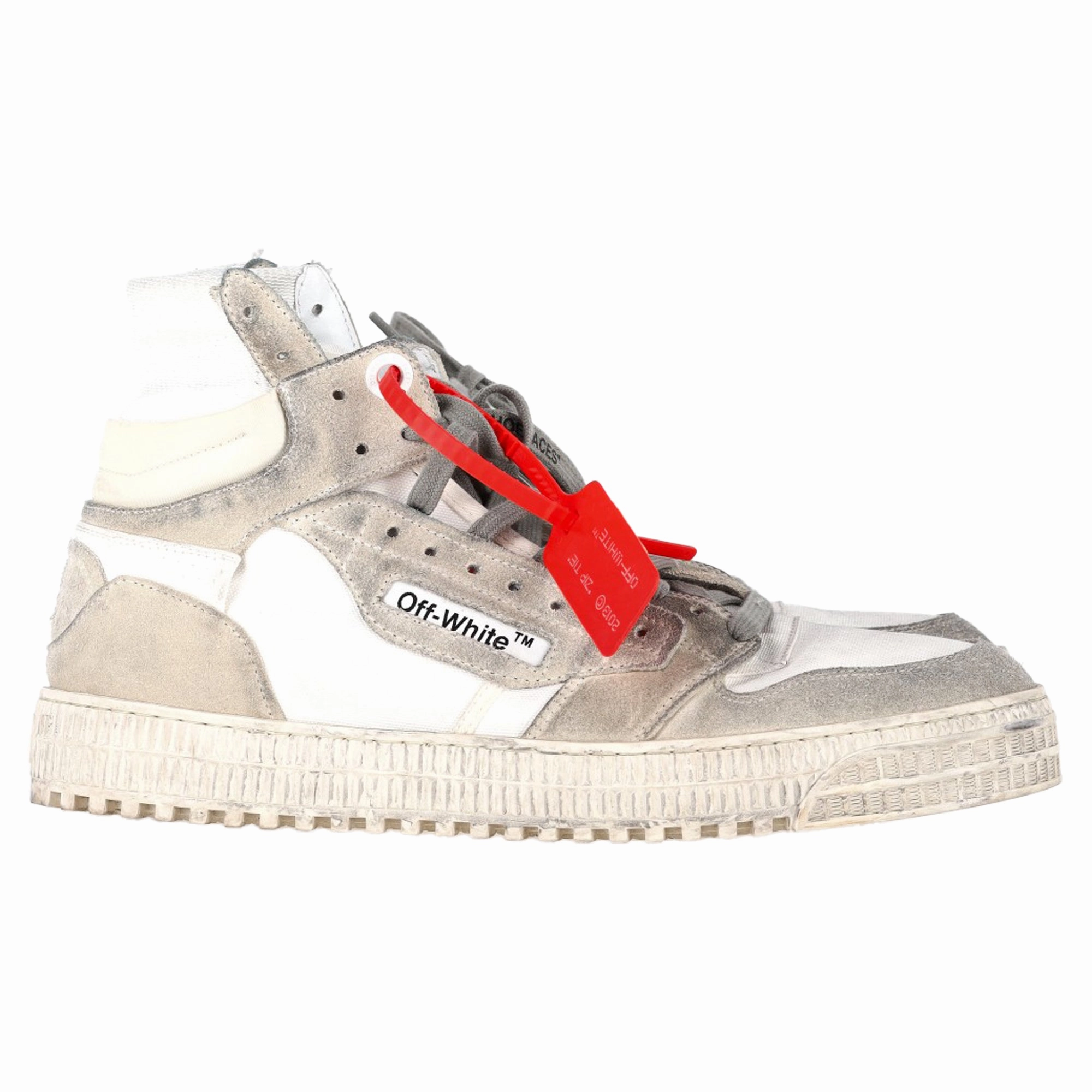 Off-White 3.0 Off-Court High-Top Sneakers in White Leather Weekend Comfort