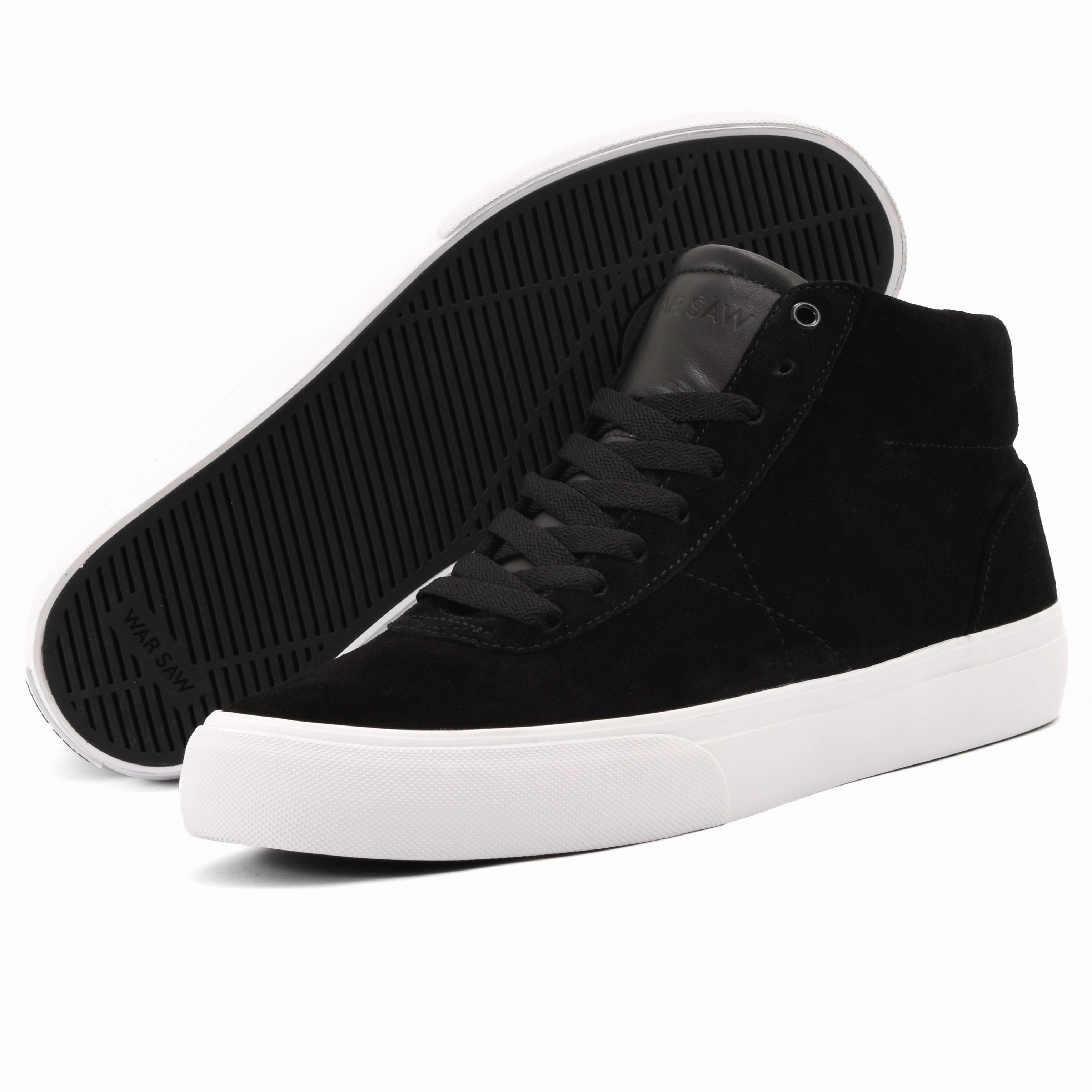 Warsaw - Chapter Mid (Black/White Premium Suede) theme - run running shoes Joint Health