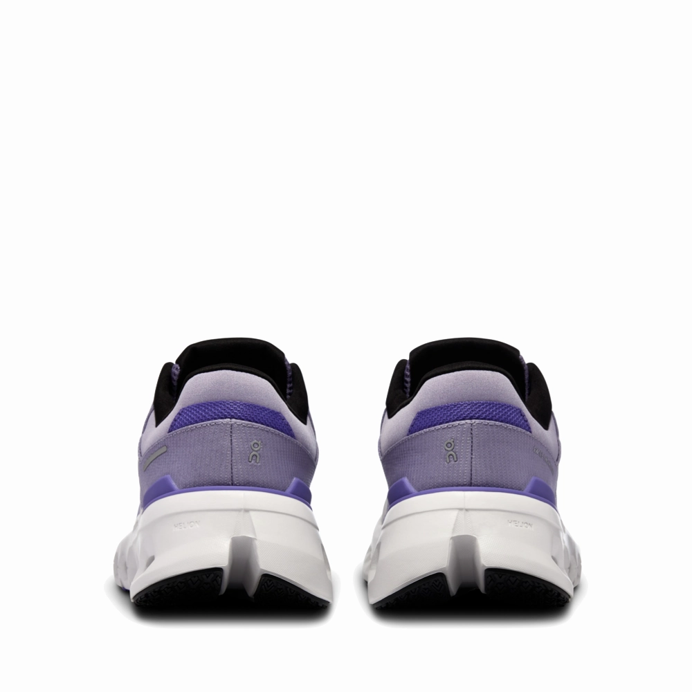 On Women's Cloudrunner 2 Sneaker in Nimbus/Blueberry Elastic Sides