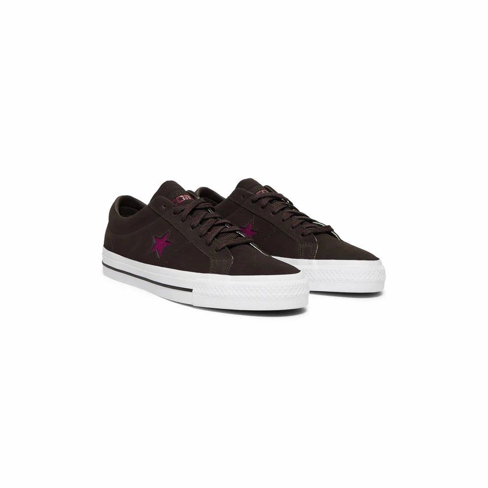 water - repellent upper shoes running on a track oval CONS - One Star Pro Ox (Velvet Brown/Mystic Orchid)