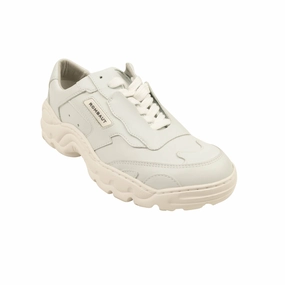 White Leather Boccaccio Low Sneakers High Abrasion Zones Velcro fastening