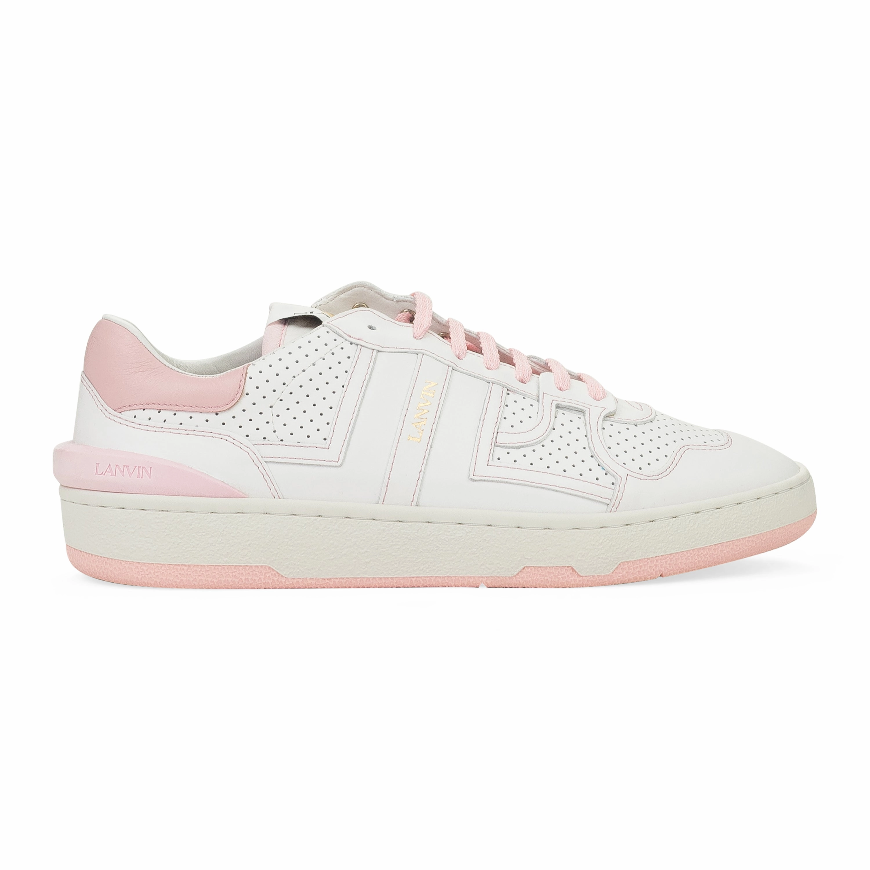 Heel Lock Technology Speed Focus WHITE/PINK CLAY LOW TOP SNEAKERS