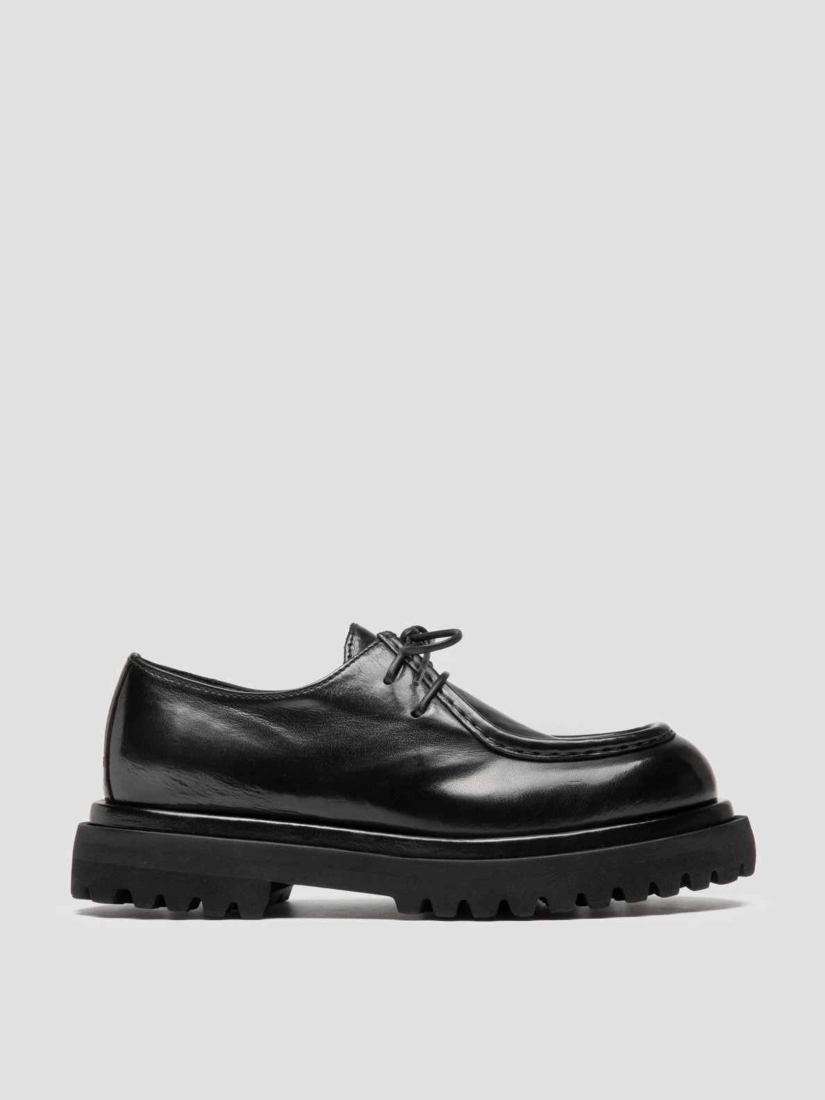 Team Uniform WISAL DD 125 - Black Leather Derby Shoes