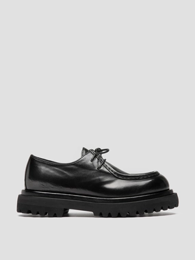Team Uniform WISAL DD 125 - Black Leather Derby Shoes
