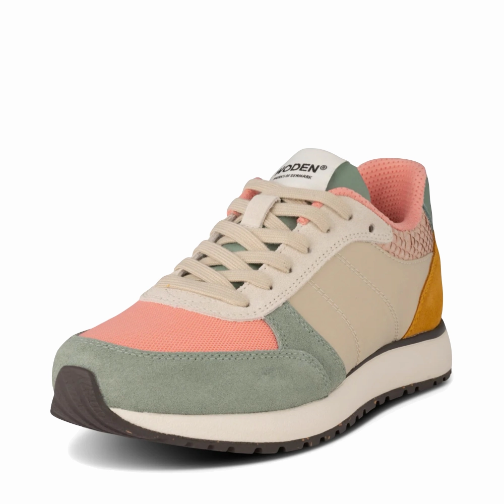 Woden Women's Ronja Sneaker in Pink Sand Multi Classic