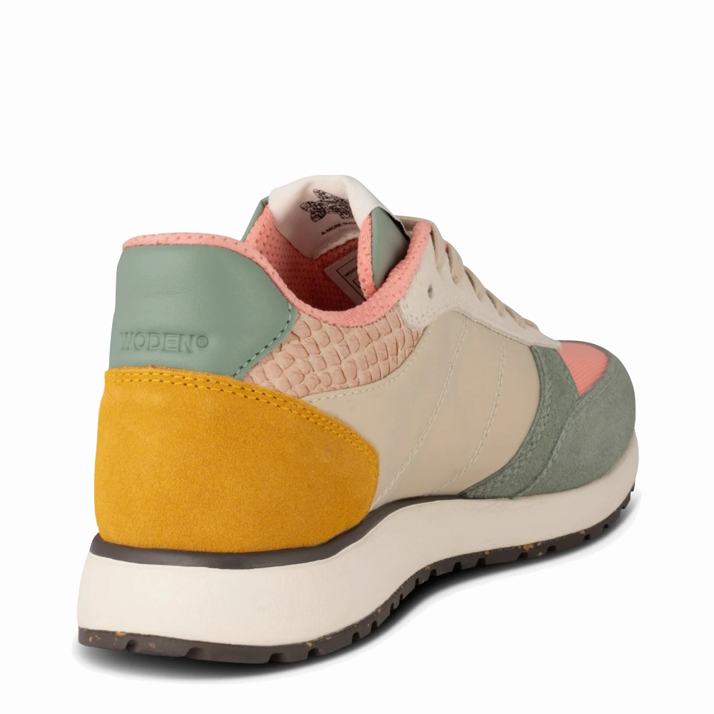 Color Fun Arch Support Technology Woden Women's Ronja Sneaker in Pink Sand Multi
