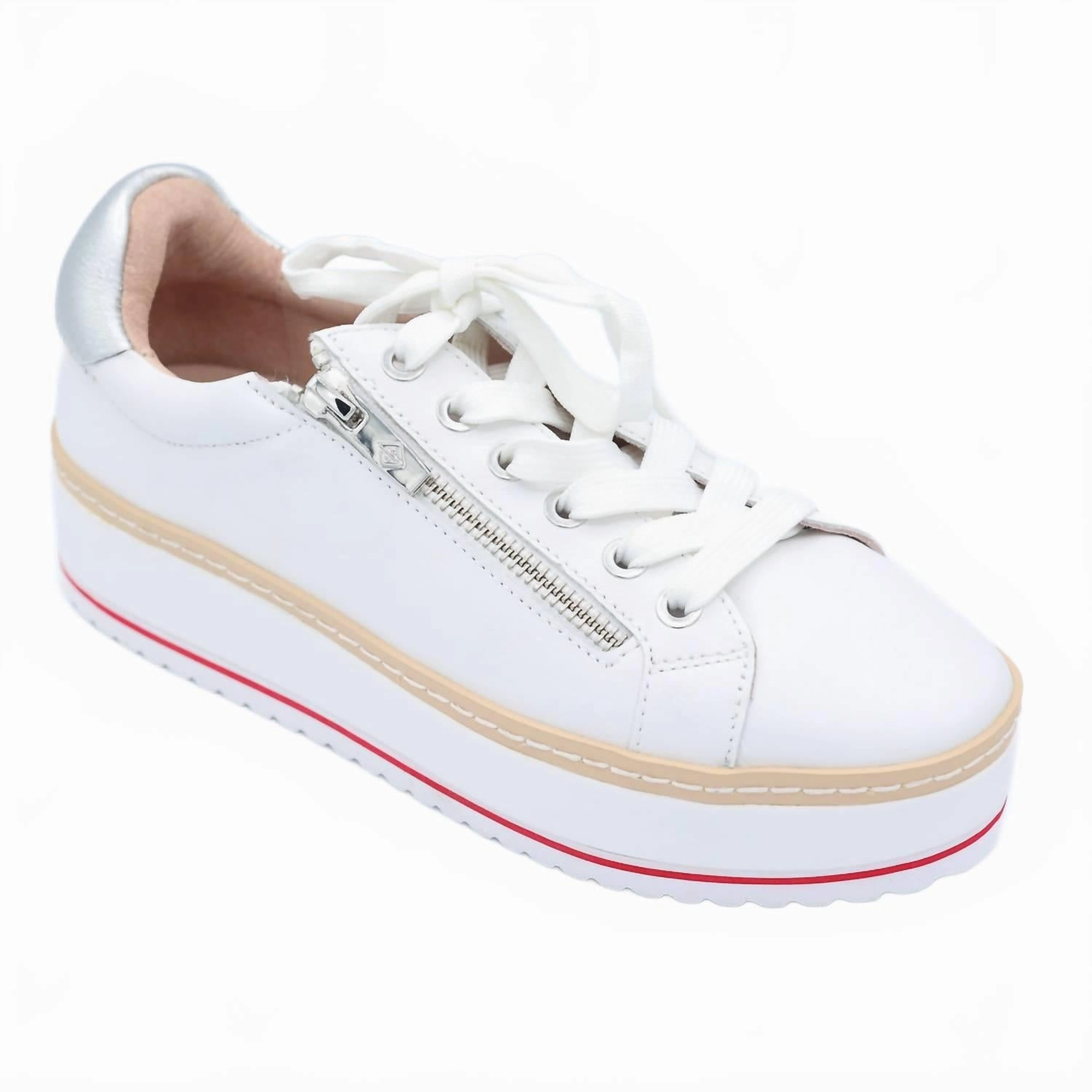 All Day Comfort Tech Women Dew Platform Sneaker In White