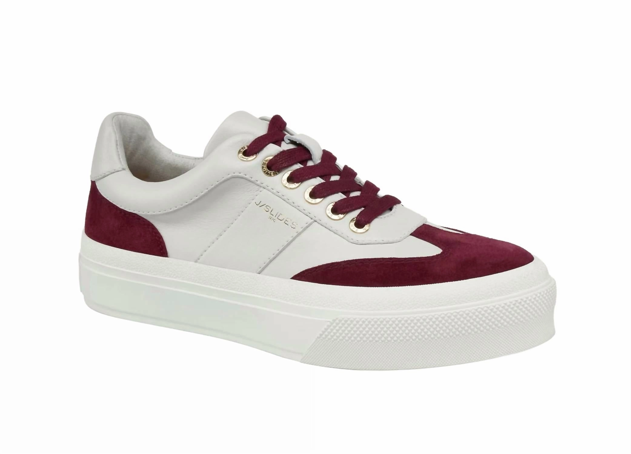 Sophisticated Comfort Women Gabbie Sneaker In Wine/white