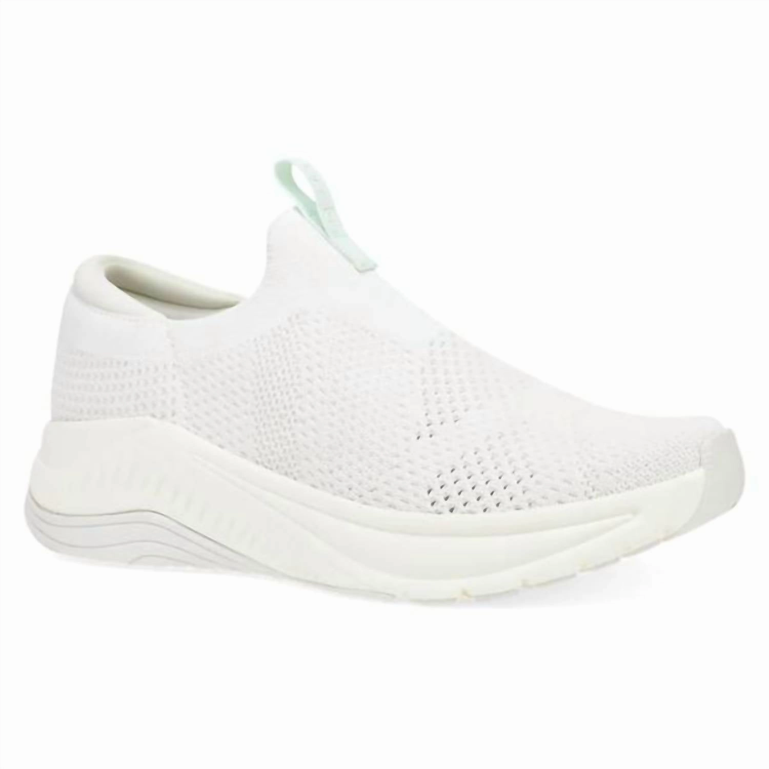 Women Pep Knit Sneakers In White Thermoforming Technology perforated upper