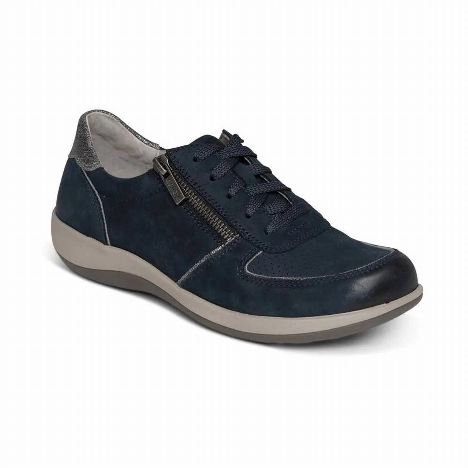 Women Roxy Sneakers In Navy Elastic tongue