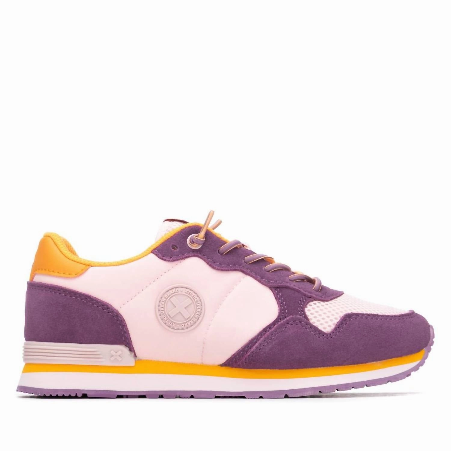 Thermo Regulating Fabric Women's 144164 Round Toe Sneakers In Lilac