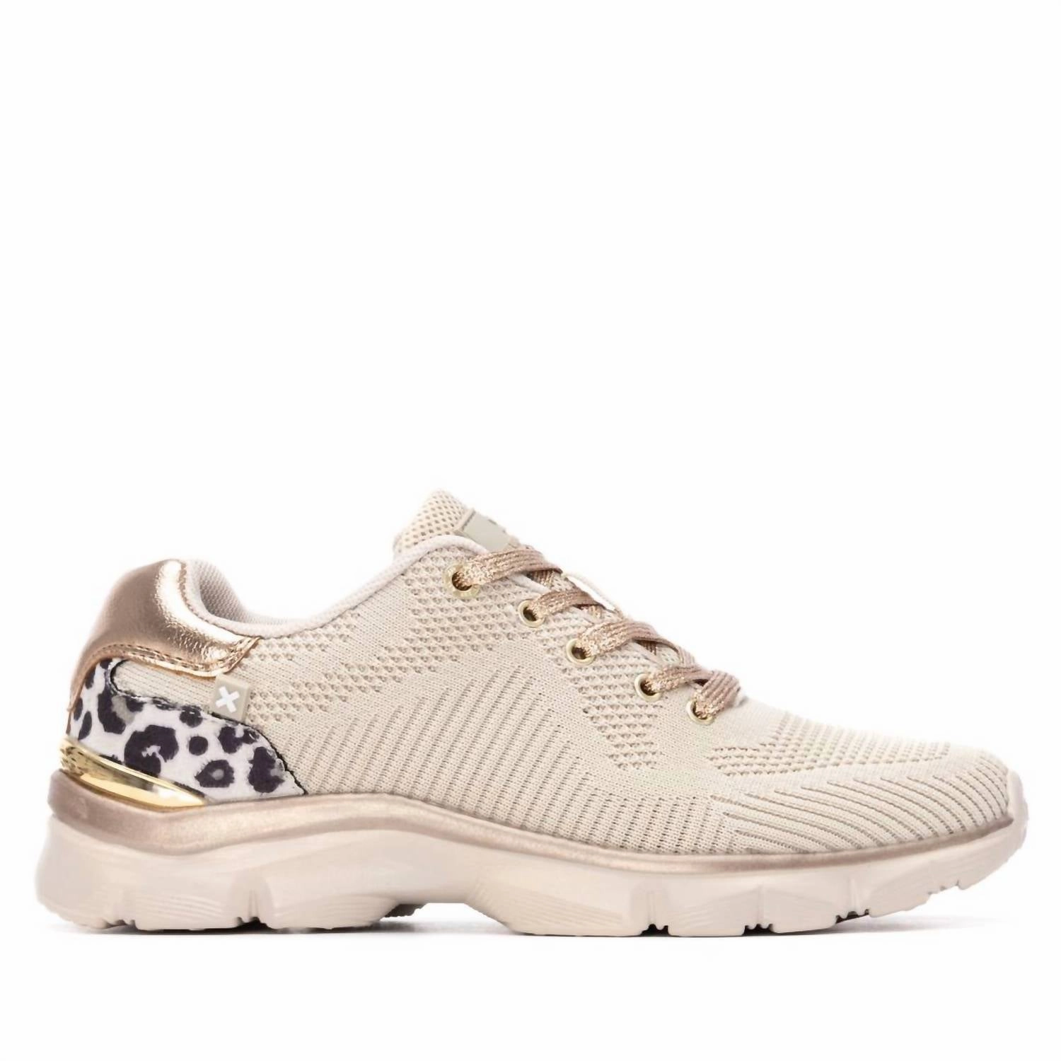 Comfortable Experience Anti fungal Women's 144361 Round Toe Sneakers In Beige