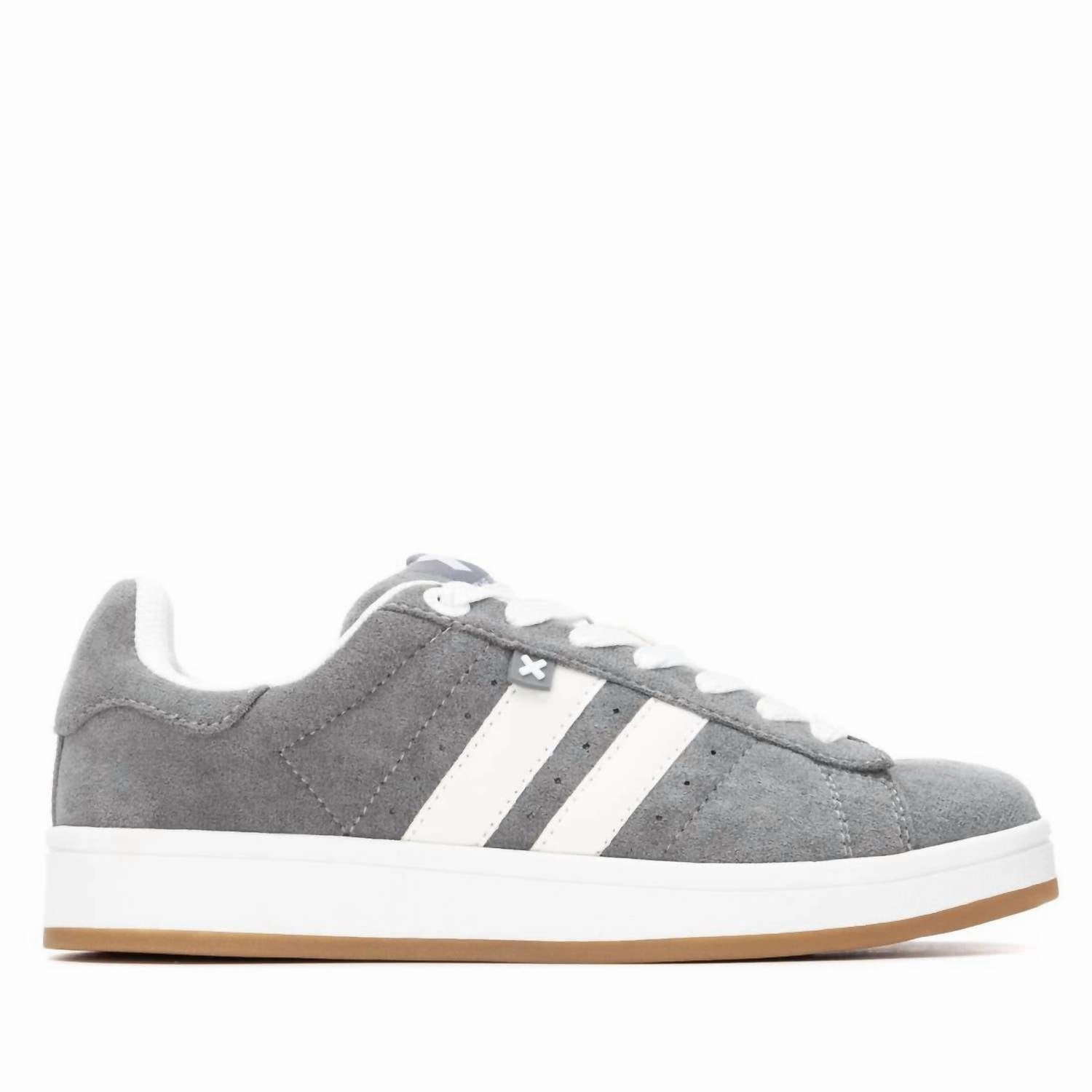 Women's 144545 Round Toe Sneakers In Grey Ground Feel Sustainable Production Methods
