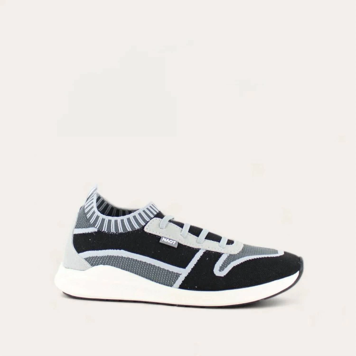 Women's Adonis Slip On Sneakers - Medium In Black/gray Knit Urban Chic Urban Training