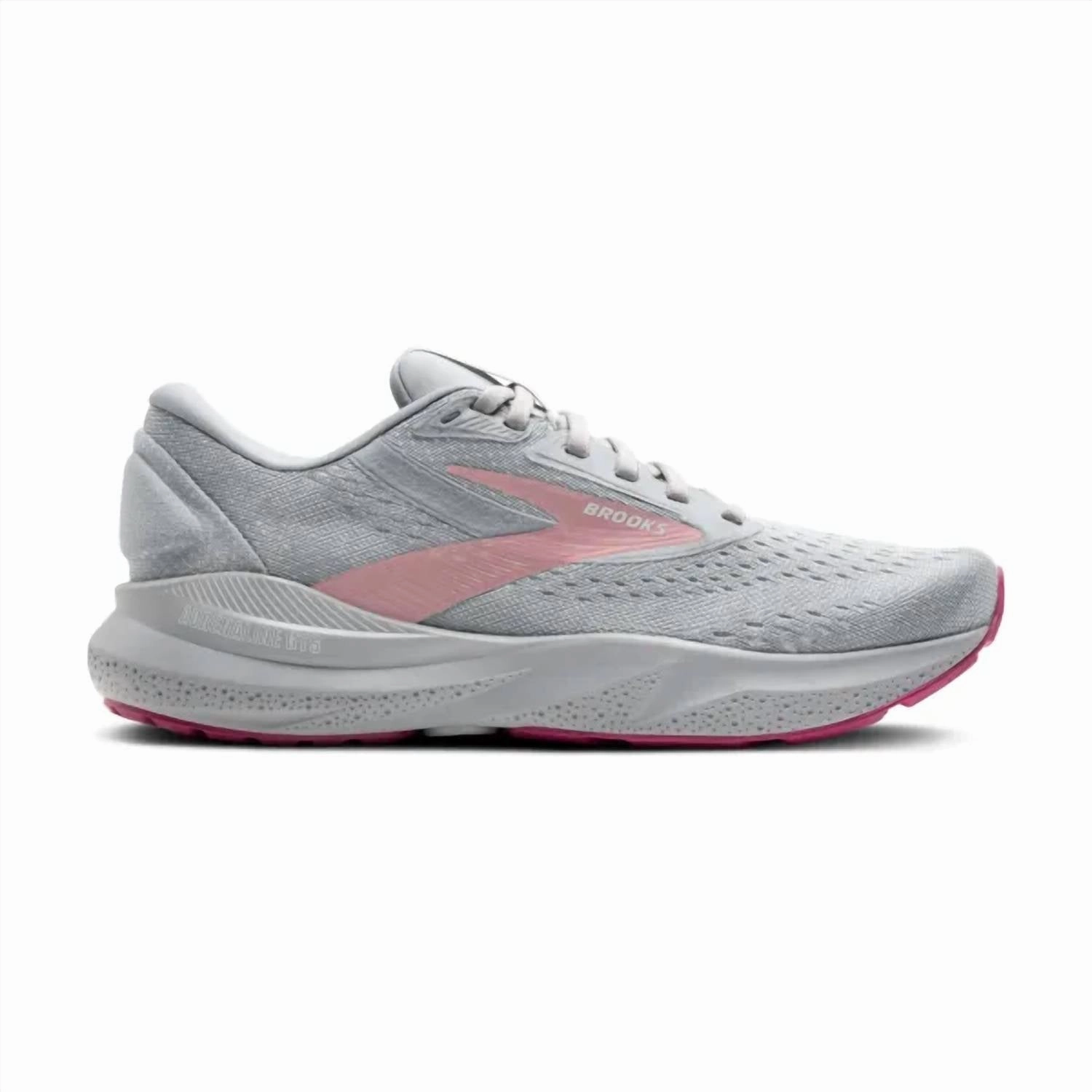Women's Adrenaline Gts 24 Running Shoes - Medium Width In Alloy/white/zephyr Compression Midsole Long Walks