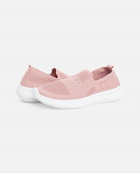 Women's Allure Slip On Sneaker In Pink Outdoor Fit Adjustable Lace System