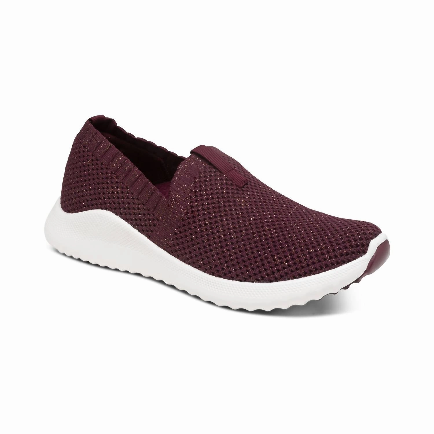 Women's Angie Sneakers In Burgundy Day To Day Comfort Cushion Technology