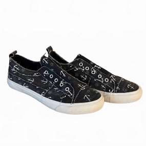 Women's Babalu Anchors Shoes In Navy Blue Bold Color Scheme Travel Wear
