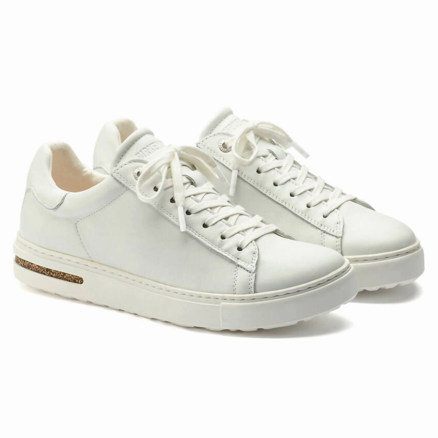 Sweat Friendly Stylish Pick Women's Bend Leather Sneaker In White