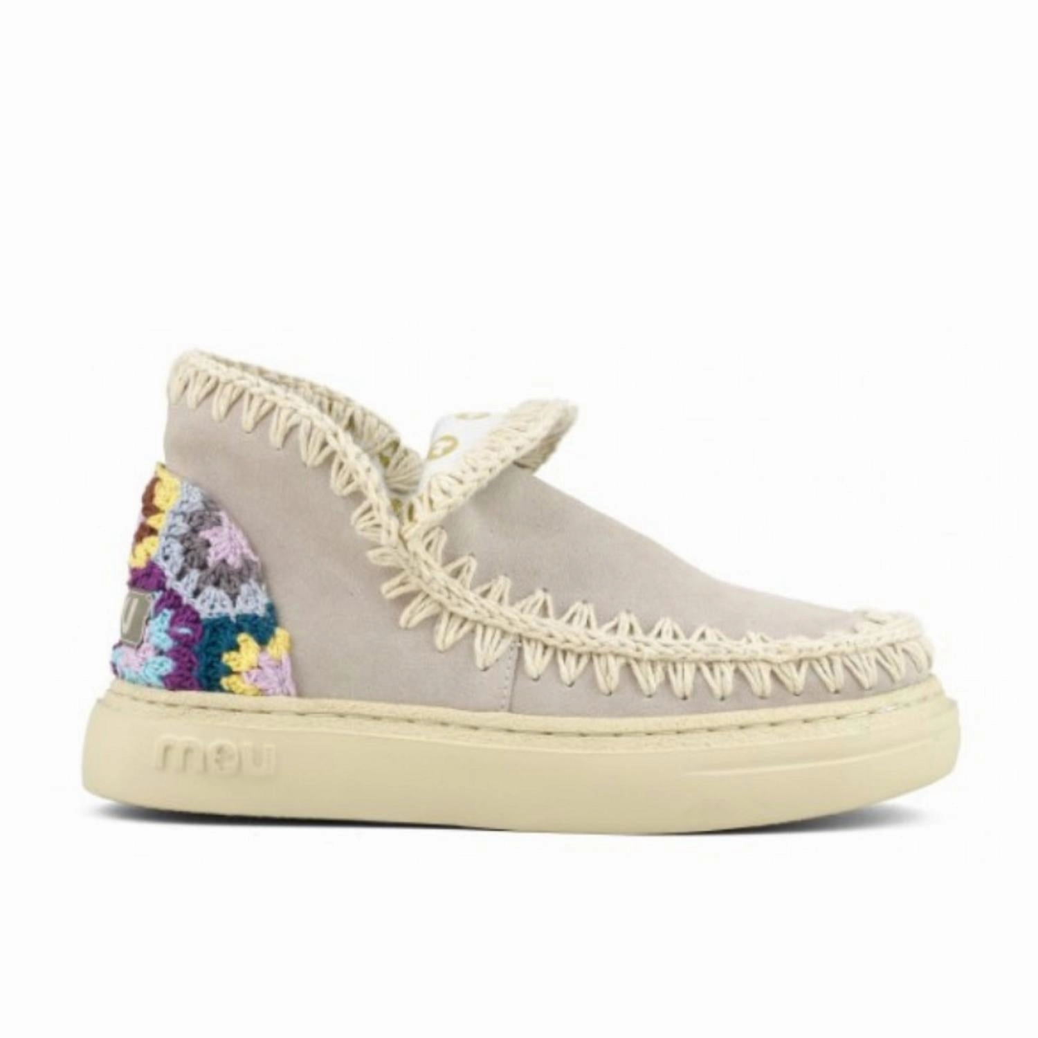 Move All Day Women's Bold Eskimo Sneaker With Crochet Heel In Chalk