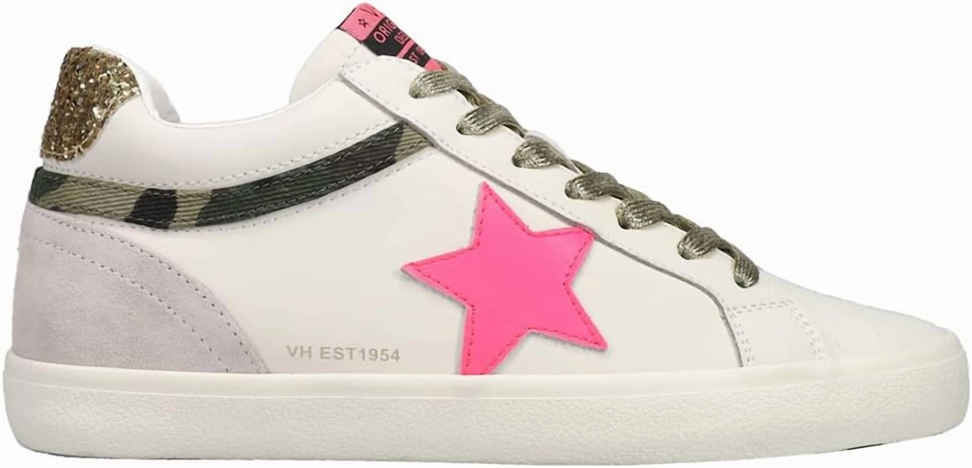 easy move Airflow Enhanced Tongue Women's Bounce Camo Glitter Sneakers In White