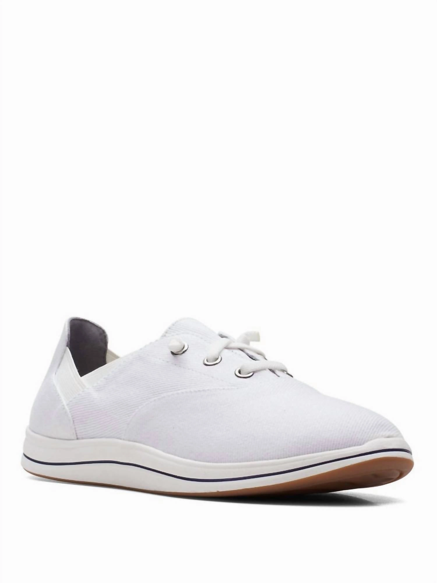Decoupled Heel Construction Impact Diffusion System Women's Breeze Sneaker In White