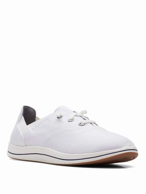 Decoupled Heel Construction Impact Diffusion System Women's Breeze Sneaker In White