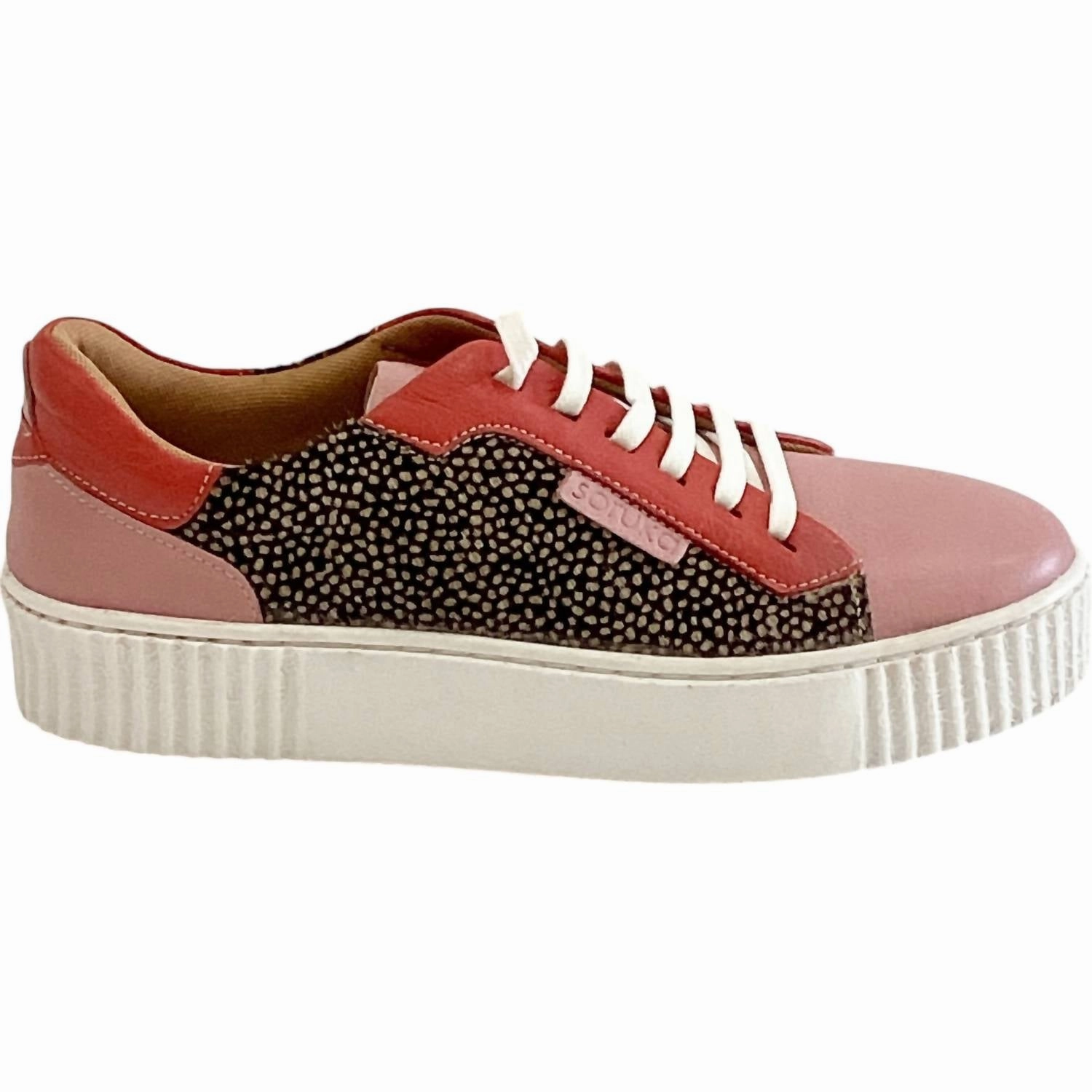 Elastic Collar Design Women's Calliope Sneaker In Pink/multi