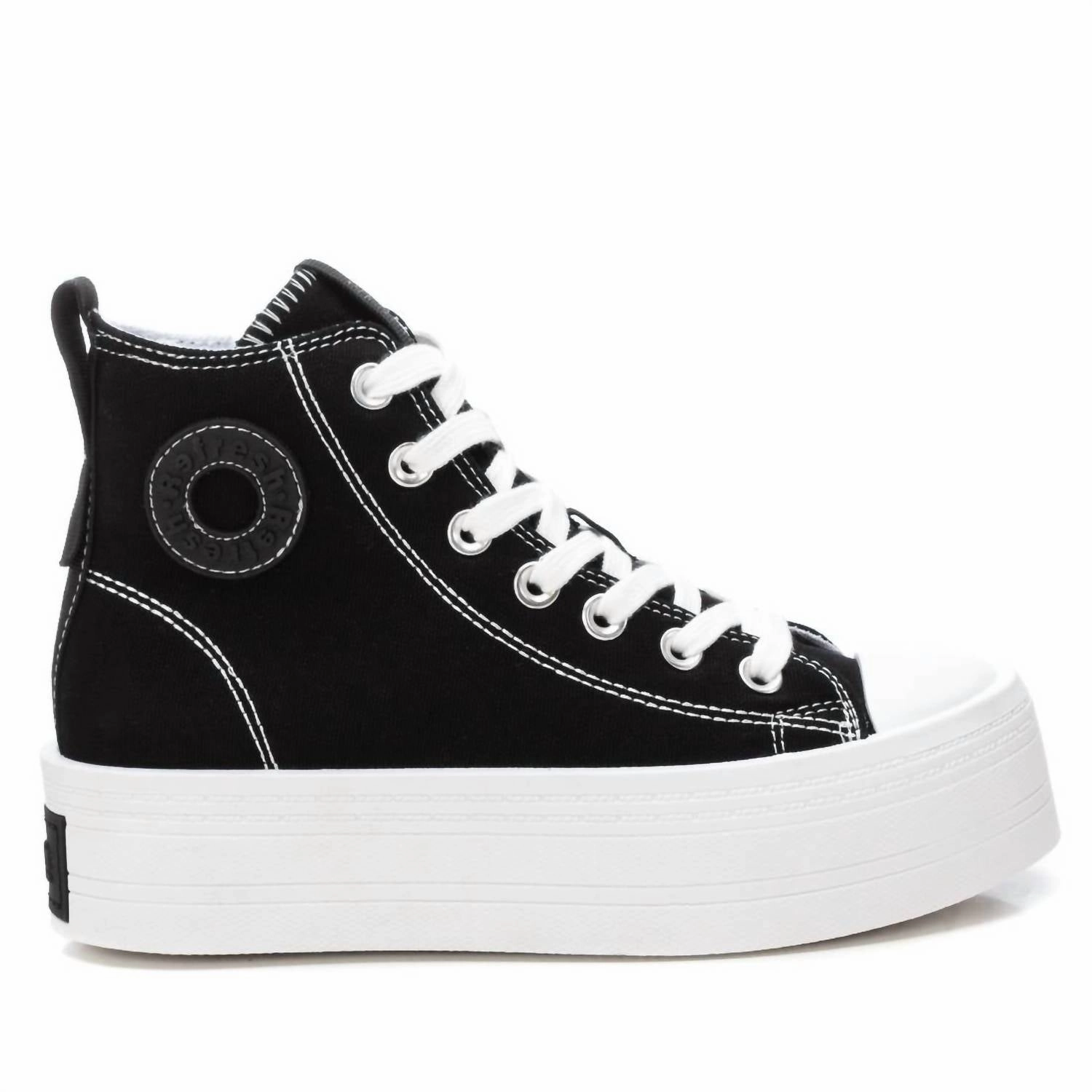 Functional Edge Women's Canvas High Top Sneakers In Black