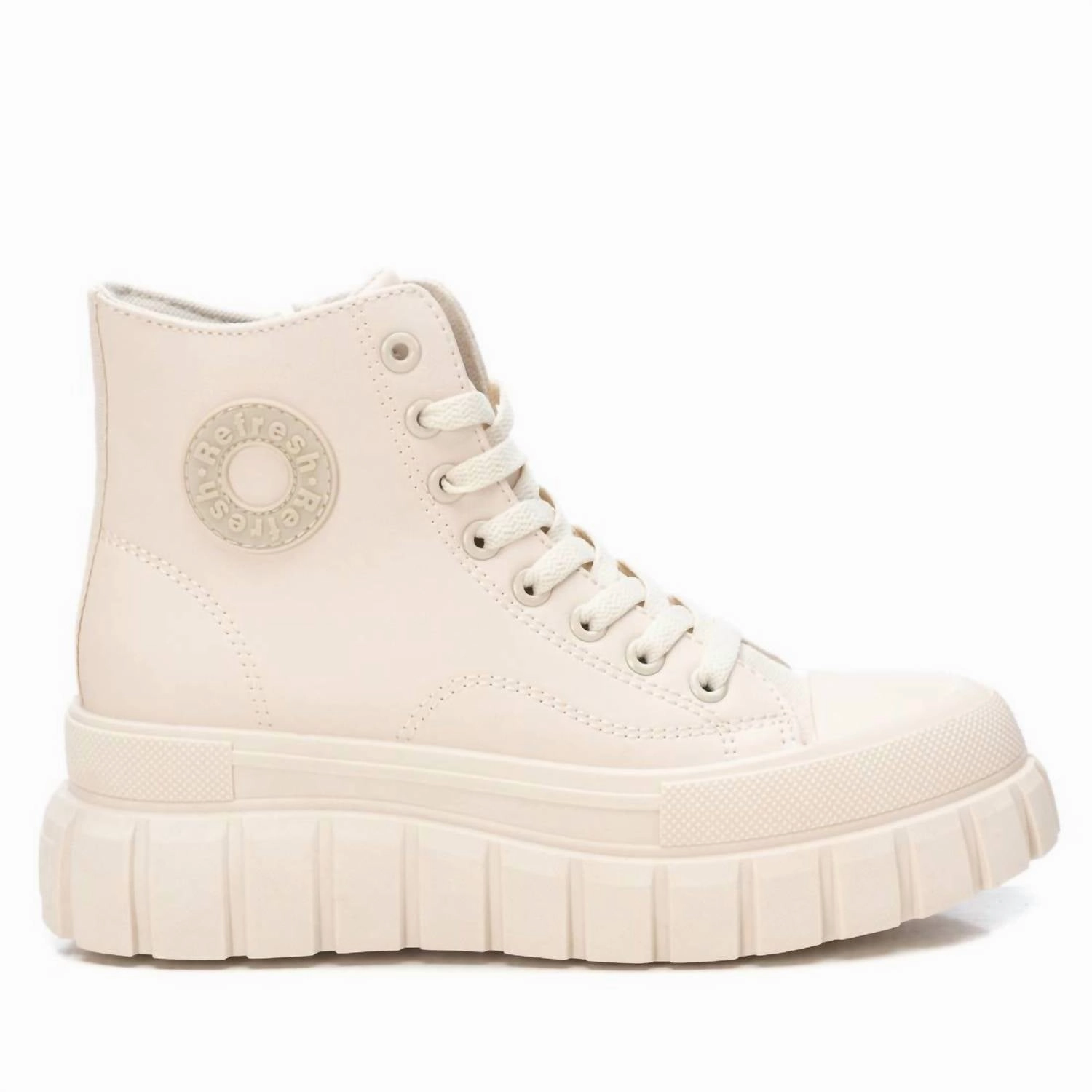 Regular Walk Women's Casual High Top Sneakers In Beige