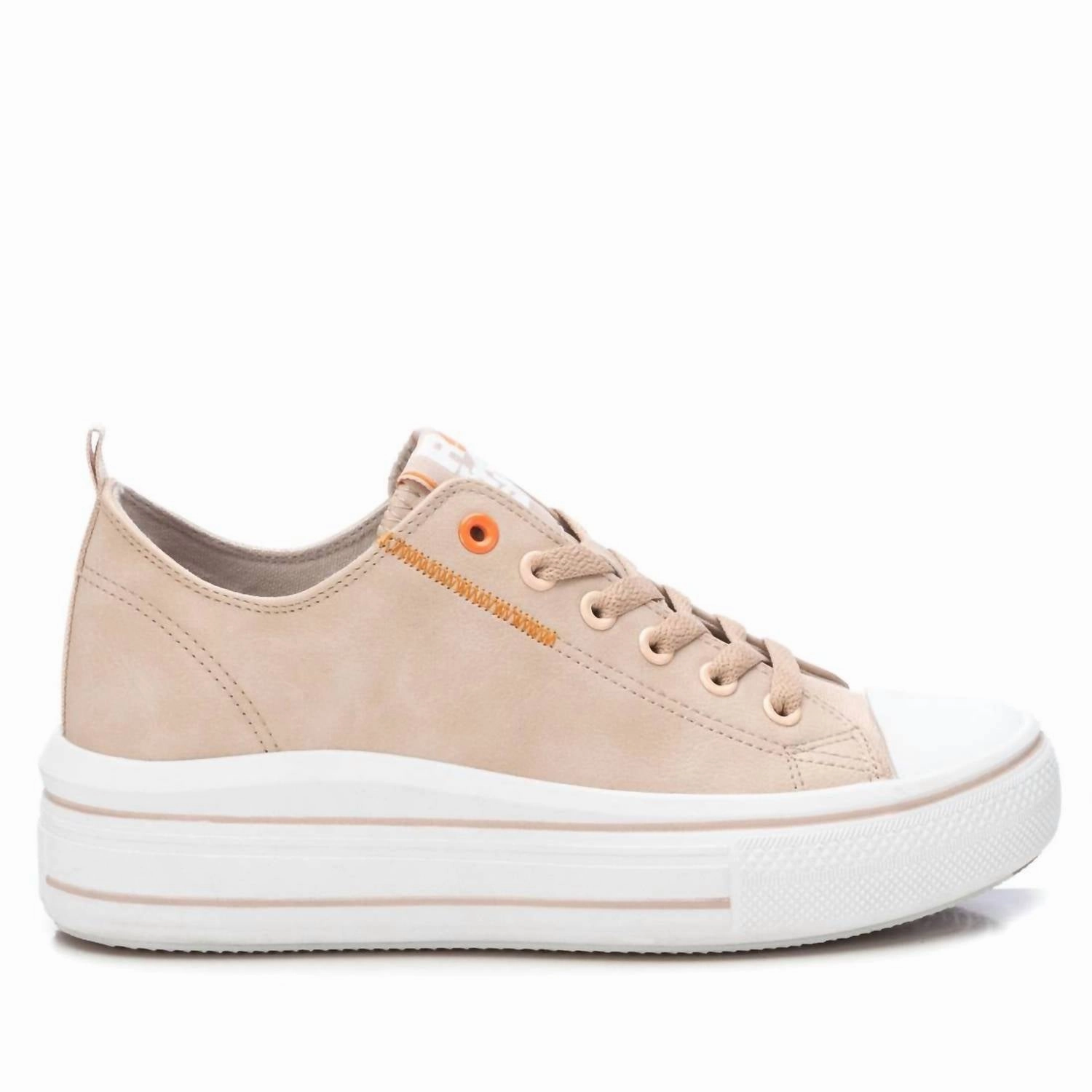 Even Pressure Rolling Gait Design Women's Casual Sneakers In Beige