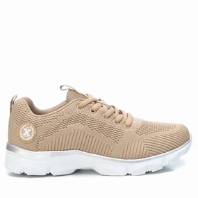 Women's Casual Sport Sneakers In Beige Streamlined silhouette Soft outsole