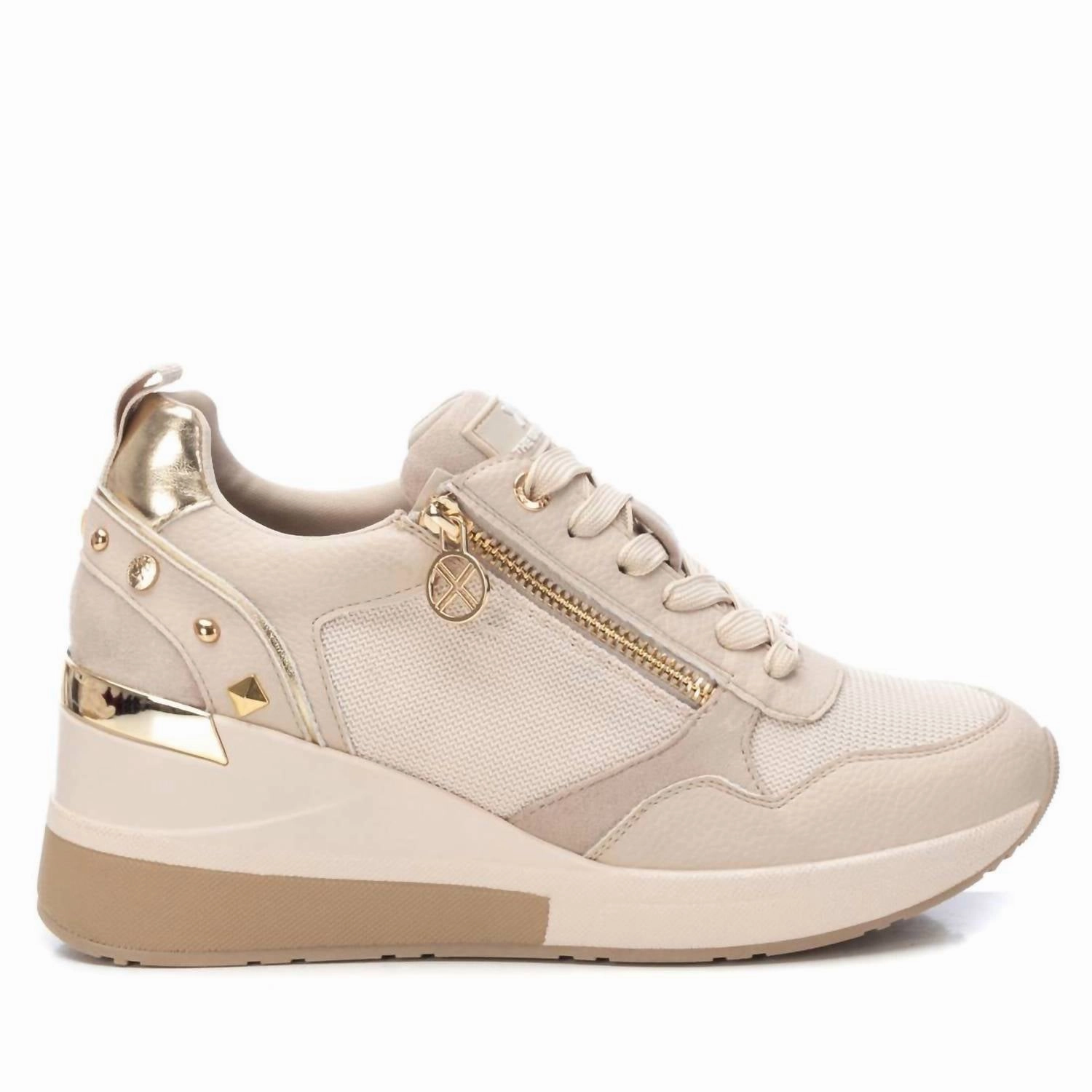 Tpu Stability Frame Women's Casual Wedge Sneakers In Beige