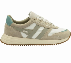 Luxurious Touch Women's Chicago Sneakers In Off White/wheat/feather Grey