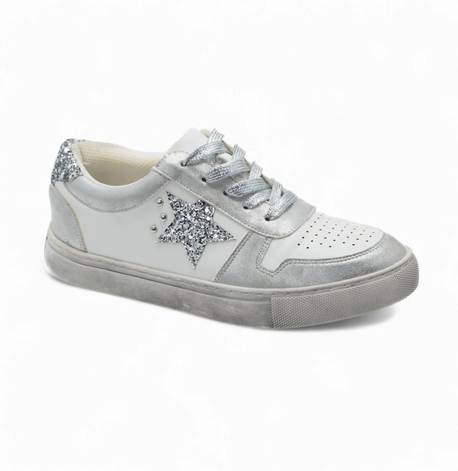 Women's Constellation Sneakers In Silver Reinforced Eyelet Construction