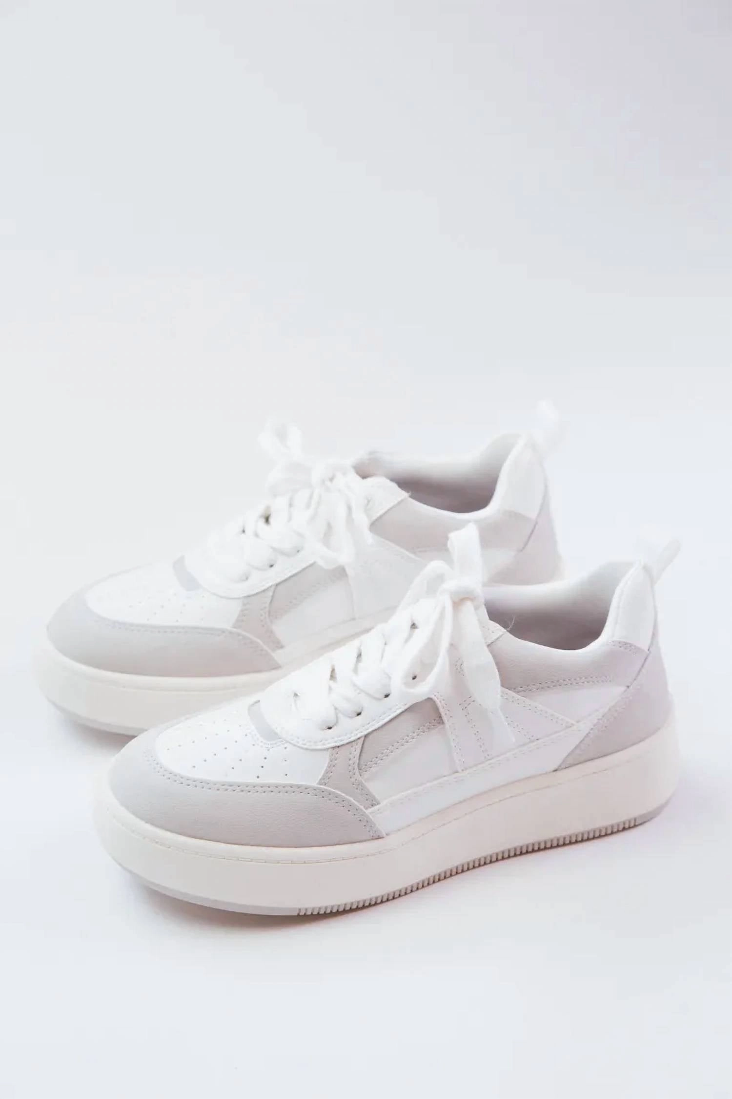Women's Dice Platform Sneaker In White/off White Lightweight Ease All-Weather Performance