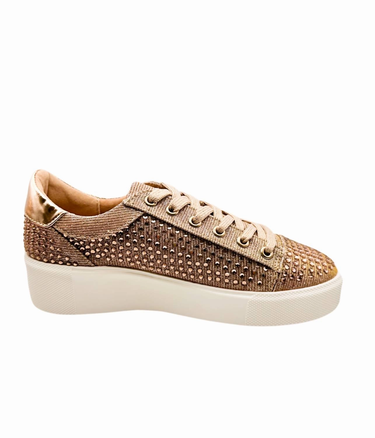 Women's Diva Sneaker In Rose Gold Reinforced Eyelets Smooth Flow