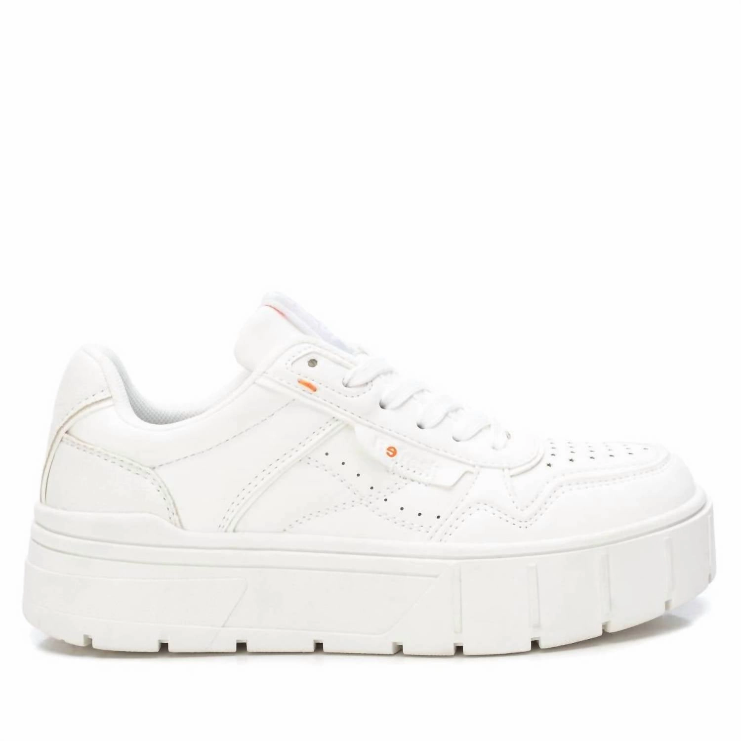 Women's Double Rubber Sneakers In White Wide Base
